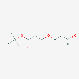 Chemical structure of Ald-PEG1-C2-Boc