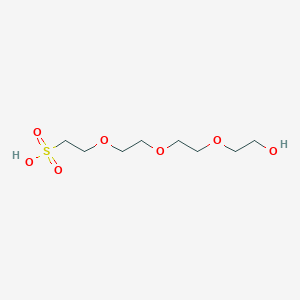 Chemical structure of PEG4-sulfonic acid