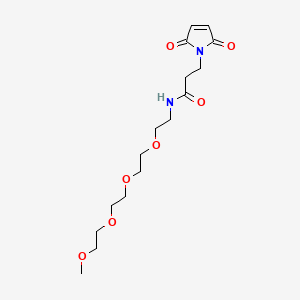 Chemical structure of m-PEG4-amino-Mal