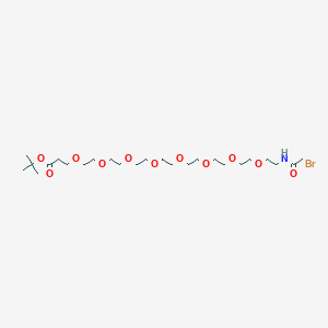 Chemical structure of Bromoacetamido-PEG8-Boc