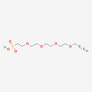 Chemical structure of Propargyl-PEG4-sulfonic acid
