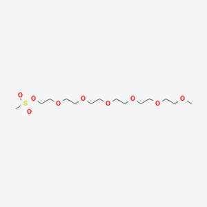 Chemical structure of m-PEG6-Ms