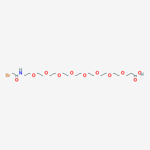 Chemical structure of Bromoacetamido-PEG8-acid