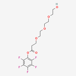 Chemical structure of Hydroxy-PEG3-PFP ester