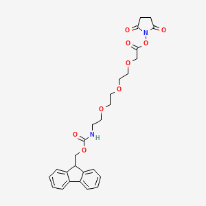 Chemical structure of Fmoc-PEG3-CH2CO2-NHS