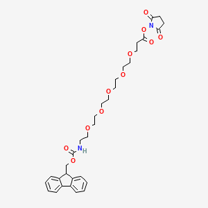 Chemical structure of Fmoc-PEG5-NHS ester