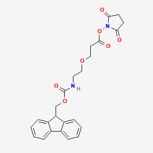 Chemical structure of Fmoc-PEG1-NHS ester