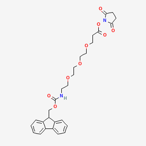 Chemical structure of Fmoc-PEG3-NHS ester