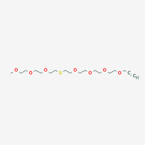 Chemical structure of m-PEG3-S-PEG4-propargyl