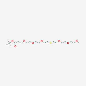 Chemical structure of m-PEG3-S-PEG3-Boc