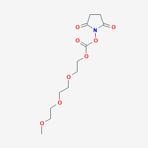 Chemical structure of m-PEG3-succinimidyl carbonate