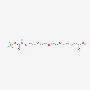 Chemical structure of Boc-Aminooxy-PEG4-CH2CO2H