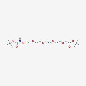 Chemical structure of Boc-Aminooxy-PEG4-CH2-Boc