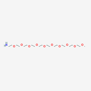 Chemical structure of m-PEG10-amine