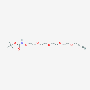 Chemical structure of Boc-aminooxy-PEG4-propargyl