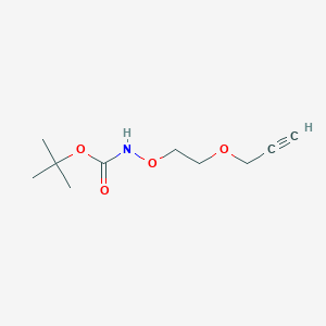 Chemical structure of Boc-aminooxy-PEG1-propargyl