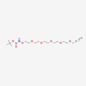 Chemical structure of Boc-aminooxy-PEG5-propargyl