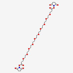 Chemical structure of Bis-PEG10-NHS ester