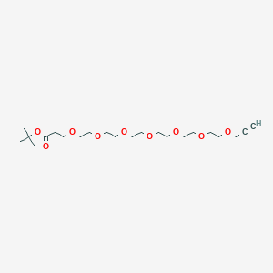 Chemical structure of Propargyl-PEG7-Boc
