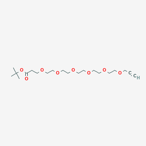 Chemical structure of Propargyl-PEG6-Boc