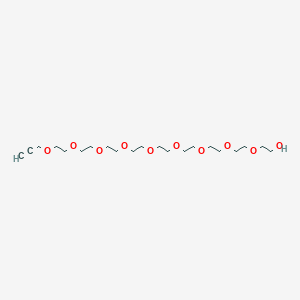 Chemical structure of Propargyl-PEG9-OH