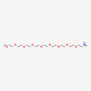 Chemical structure of Amino-PEG9-alcohol