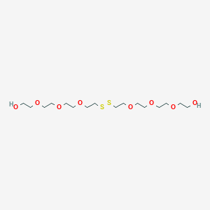 Chemical structure of Hydroxy-PEG3-SS-PEG3-alcohol
