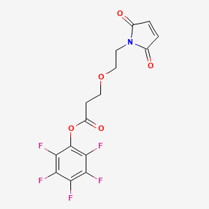 Chemical structure of Mal-PEG1-PFP ester