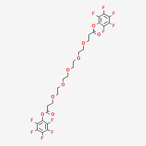 Chemical structure of Bis-PEG5-PFP ester