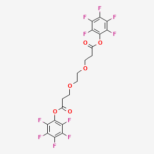 Chemical structure of Bis-PEG2-PFP ester
