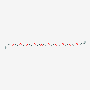 Chemical structure of Bis-propargyl-PEG9