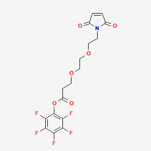 Chemical structure of Mal-PEG2-PFP ester