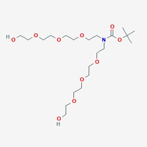 Chemical structure of N-Boc-N-bis(PEG4-OH)