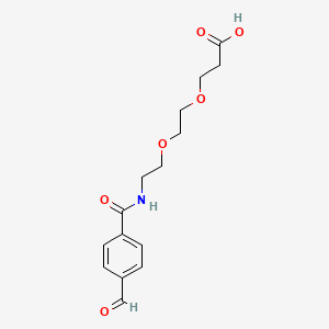 Chemical structure of Ald-ph-peg2-acid
