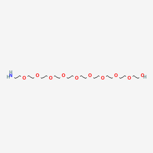 Chemical structure of Amino-PEG10-OH