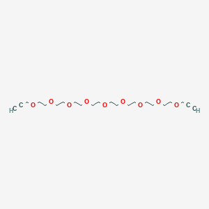 Chemical structure of Bis-propargyl-PEG8