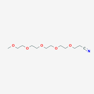 Chemical structure of m-PEG5-nitrile