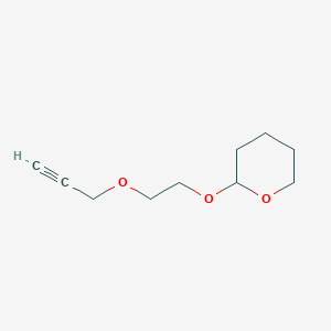 Chemical structure of Propargyl-PEG1-THP
