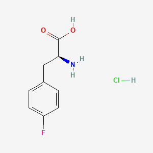 Chemical structure of 4-Fluoro-L-Phenylalanine hydrochloride