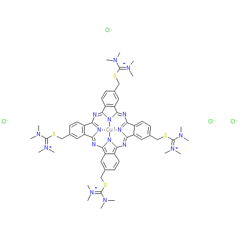 Chemical structure of Alcian Blue 8GX