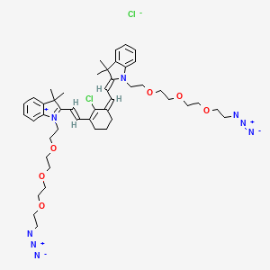 Chemical structure of N,N'-bis-(azide-PEG3)-chlorocyclohexenyl Cy7