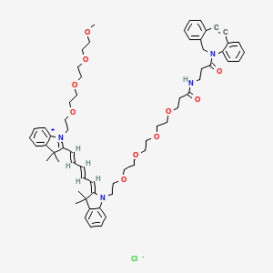 Chemical structure of N-(m-PEG4)-N'-(DBCO-PEG4)-Cy5