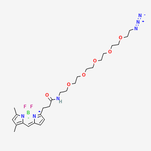 Chemical structure of BDP FL-PEG5-azide