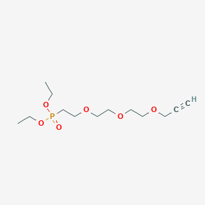 Chemical structure of Propargyl-PEG3-phosphonic acid ethyl ester