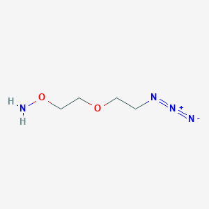 Chemical structure of Aminooxy-PEG1-azide