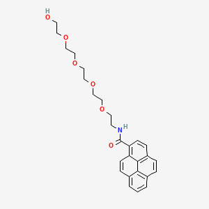 Chemical structure of Pyrene-PEG5-alcohol