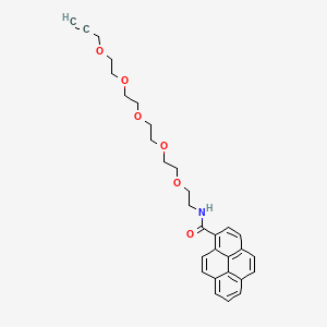 Chemical structure of Pyrene-PEG5-propargyl