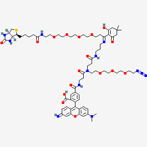 Chemical structure of Dde TAMRA Biotin Azide