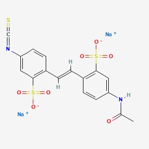 Chemical structure of 4-Acetamido-4'-isothiocyanatostilbene-2,2'-disulfonic acid disodium