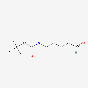 Chemical structure of 5-[Boc(methyl)amino]pentanal